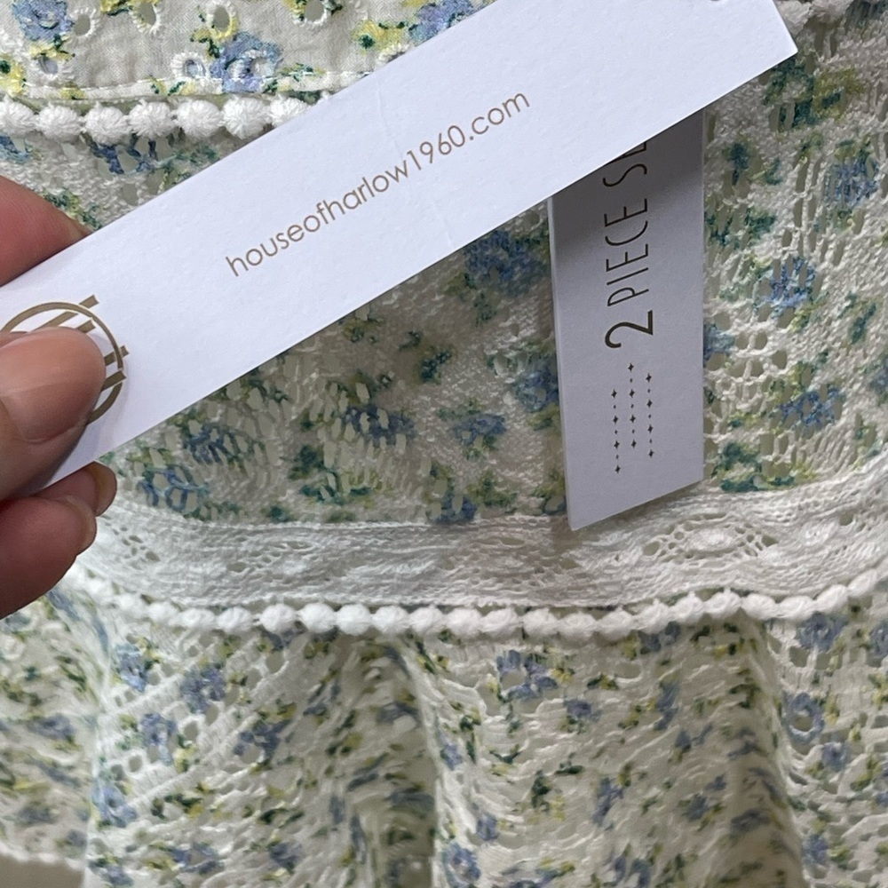 House of Harlow Tiered Floral Mini Skirt Cottagecore | NWT | Size Small - Picture 12 of 16
